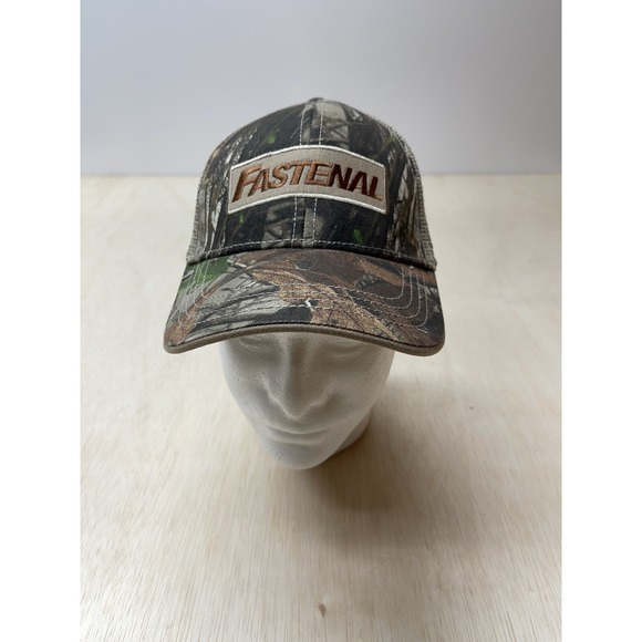 Fastenal Camo Baseball Cap Mesh Patch Trucker Hat SnapBack Camouflage
